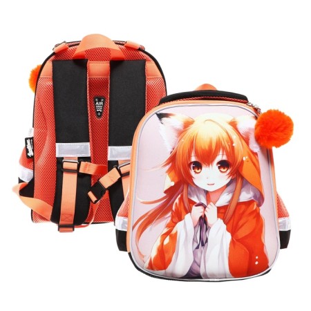 Frame backpack, 35x26x13, Seventeen, girl EVA, black/orange