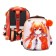 Frame backpack, 35x26x13, Seventeen, girl EVA, black/orange