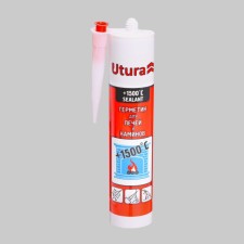 Thermal -resistant sealant for stoves and chimneys is +1500 gr. (black) 280 ml Utura (Utur) -30 to +1500 gr