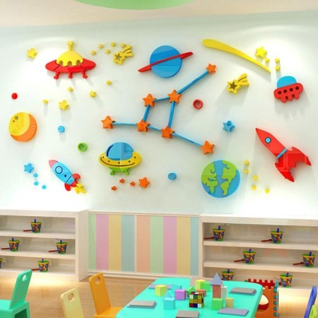 Interior stickers "Cosmic World", children, decor on the wall, panel 92 x 180 cm-4