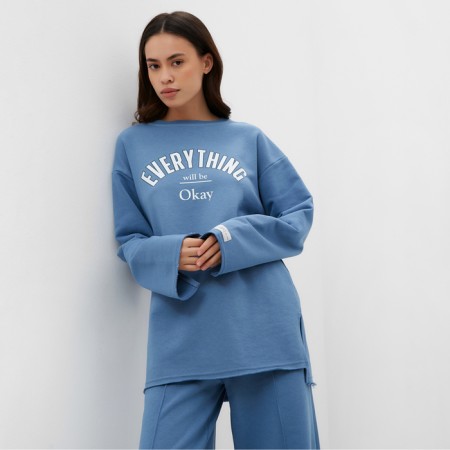 Women's sweatshirt MIST COZY STYLE, Blue, Size 48