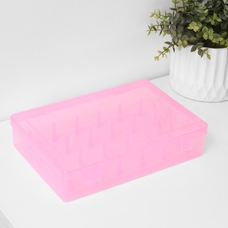 Organizer for storing threads, 24 cells, 28 × 19.5 × 6 cm, color mix-6