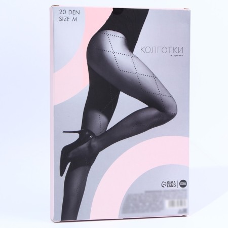 Women's tights "Black rhinestones", black color, size m-3
