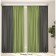 Set of curtains "Canvas", size 200x270 cm, 2 pcs, pavement color, olive
