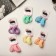 Hair elastic band "Mahrushka" (set of 3 pcs) simple style, 4 cm, mix
