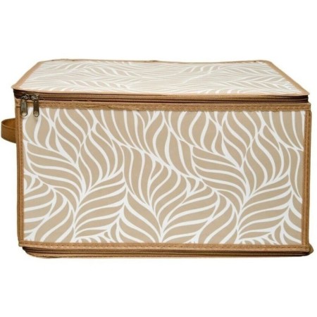 Folding box “Leaves”, 30x15x15 cm, beige-1