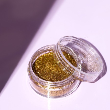 Cosmetic glitter in the jar of "gold", 10 g-1