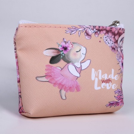 Kid purse "Bunny in a skirt", 11x8.5x2 cm-2