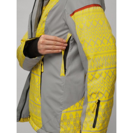 Ski suit female, size 44, yellow color-9