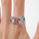Ring "Jewelry" Ovala, white color in silver, dimensionless