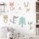 Sticker Plastic Interior color "animals in a spruce forest" set 2 sheets 30x60 cm