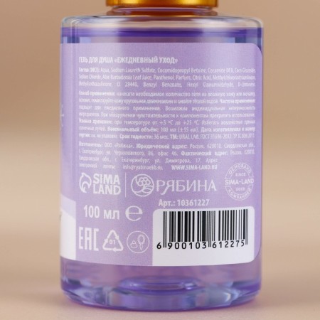 Shower gel, 100 ml, aroma of fruit lemonade, Ural Lab-3