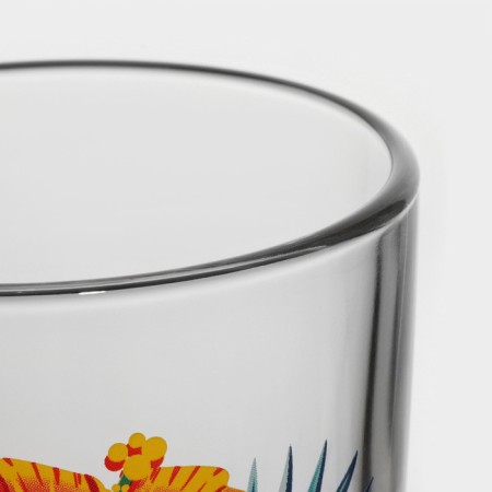 Glass Glass "Tropical Flowers", 300 ml, MIX drawing-3