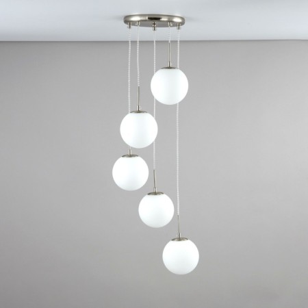 Suspended lamp Citilux "Tommy" CL102054, 36x36x56 cm, 5x40W, E14, gray color-3