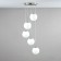 Suspended lamp Citilux "Tommy" CL102054, 36x36x56 cm, 5x40W, E14, gray color