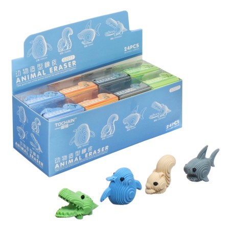 Eraser Figure animals Mix barcode on a piece-7
