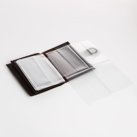 Cover on the magnet, for auto documents and passports, brown color-4