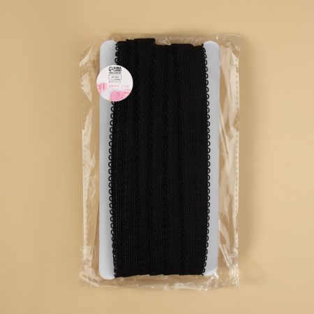 Glass for straps, openwork, 15 mm, 10 ± 0.5 m, black color-1