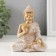 Souvenir Polystone "Buddha in a white robe" 5x9.5x12 cm