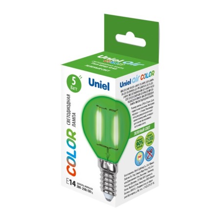 LED LED Uniel, E14, 5 W, Green glow-3