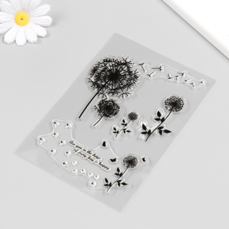 Stamp for creativity Silicon "Dandelions" 16x11 cm-1