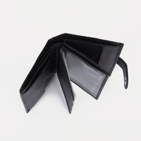 Male purse on Magnet, 3 in 1, department for auto documents and passports, black color-5