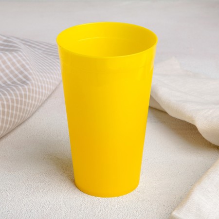 A glass of plastic "Angora", 400 ml, yellow color