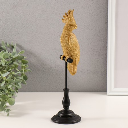 Souvenir Polystone 3D "Caccade on a bit" gold 7.5x7.5x28 cm-2