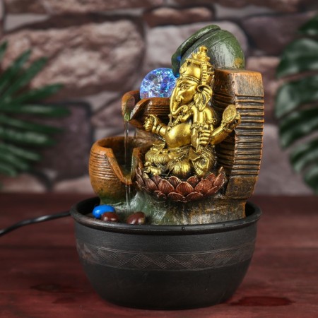 The desktop fountain from the Ganesh network at the waterfall with a jug 28x19x19 cm-2