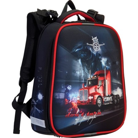 School backpack 38 x 30 x 16 cm, ergonomic back, Stavia "Red Truck"-1