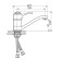 ACCOONA A4215 kitchen mixer, single -leaf, medium surge, with nut, brass, chrome
