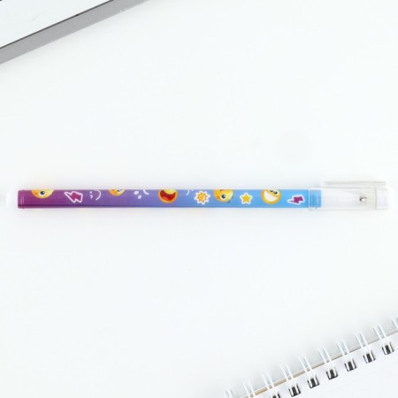 Handle joke Ball blue paste 0.5 mm with a cap “Smile” plastic-4