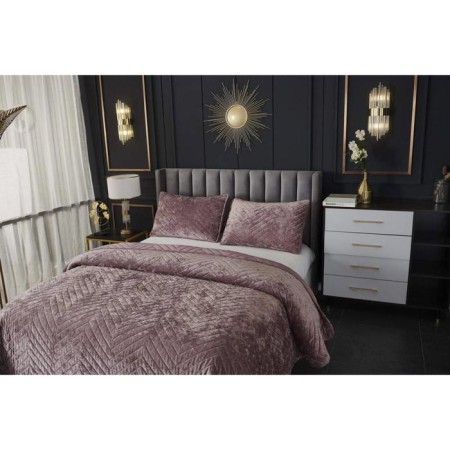 A set with a blanket "Fernand", size 240x260 cm, 50x70 cm - 2 pcs, color ash rose-8