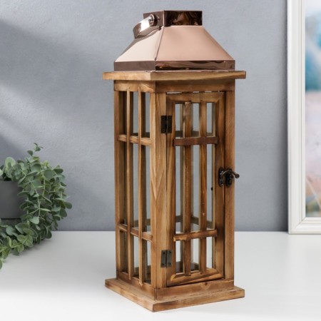 Climbing tree "Lanter-linen" cinnamon and copper set 2 pcs 41.5x15x15.5, 58x22x22 cm-1