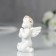 Souvenir Polystone "Angel in a wreath of roses in prayer" MIX 6x4x2.6 cm