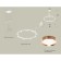 Suspended Ambrella Light, XR92031803, GX53 LED 12 W, white sand, pink gold color