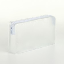 Cosmetic bag with lightning, white color