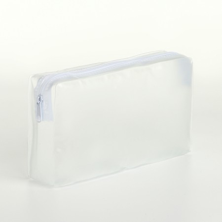 Cosmetic bag with lightning, white color