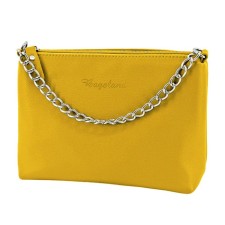 Female bag, artificial leather, yellow, 20x6.5x14 cm