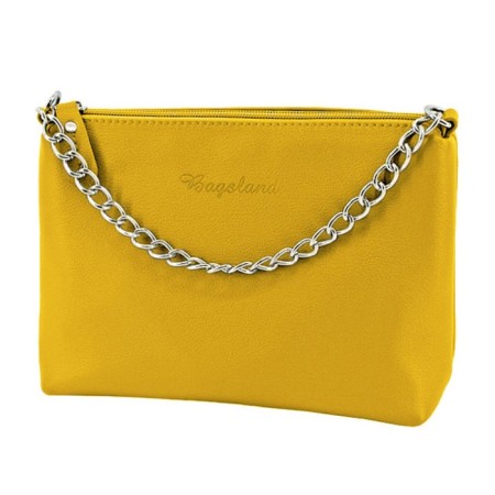 Female bag, artificial leather, yellow, 20x6.5x14 cm