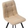 Stool on a metal frame chilli metal/velor, black/beige 43.5x50x87.5 cm