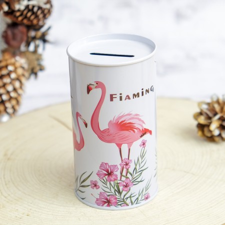 Копилка металл "Фламинго" МИКС 12х6,5х6,5 см-3