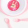 A set of children's dishes "Bunny Polly", a plate on the suction cup 250ml, fork, spoon