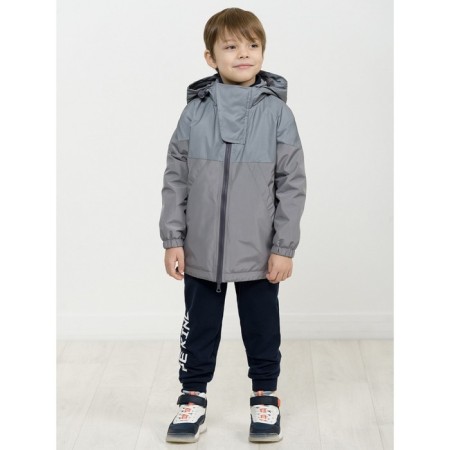 Windbreaker for boys, height 110 cm, gray color