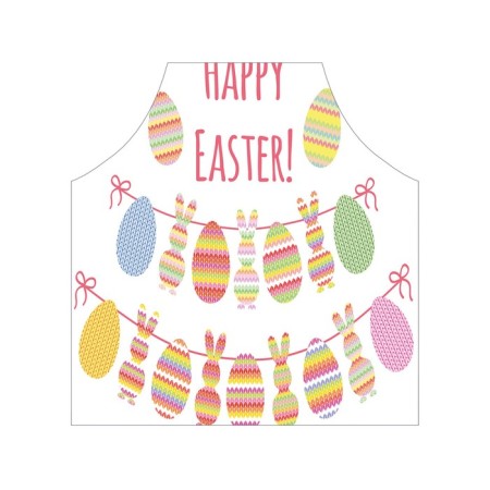 Apron kitchen with a photo print "Easter garland", adjustable, size OS-2