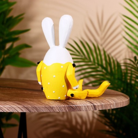 Souvenir "Rabbit" hanging paws, wood 20 cm, yellow-3
