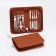 Manicure set, 10 items, in a case, brown