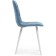 Stool on a metal frame chilli to metal/velor, white/blue 43.5x50x87.5 cm
