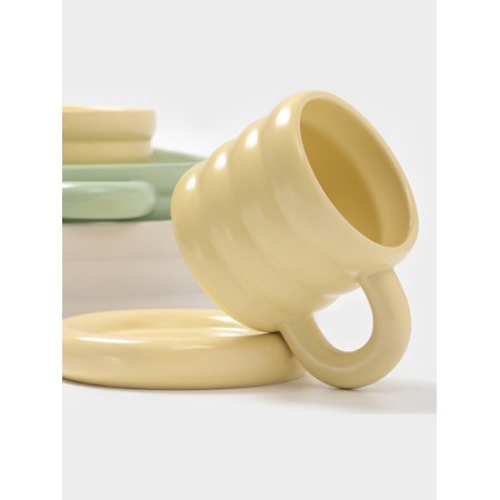 A baking pot “Sephir”, 250 ml, 15 × 10.5 × 6.3 cm, with handles, with a lid, ceramics, green-4