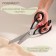 Clothing scissors, mowed blade, 8 ", 21 cm, black color